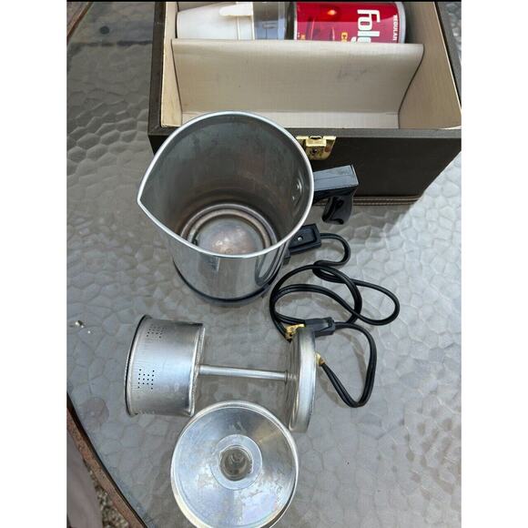 MCM Trans-World Creations Portable Coffee Bar Travel Picnic Case w/key - Picture 4 of 6